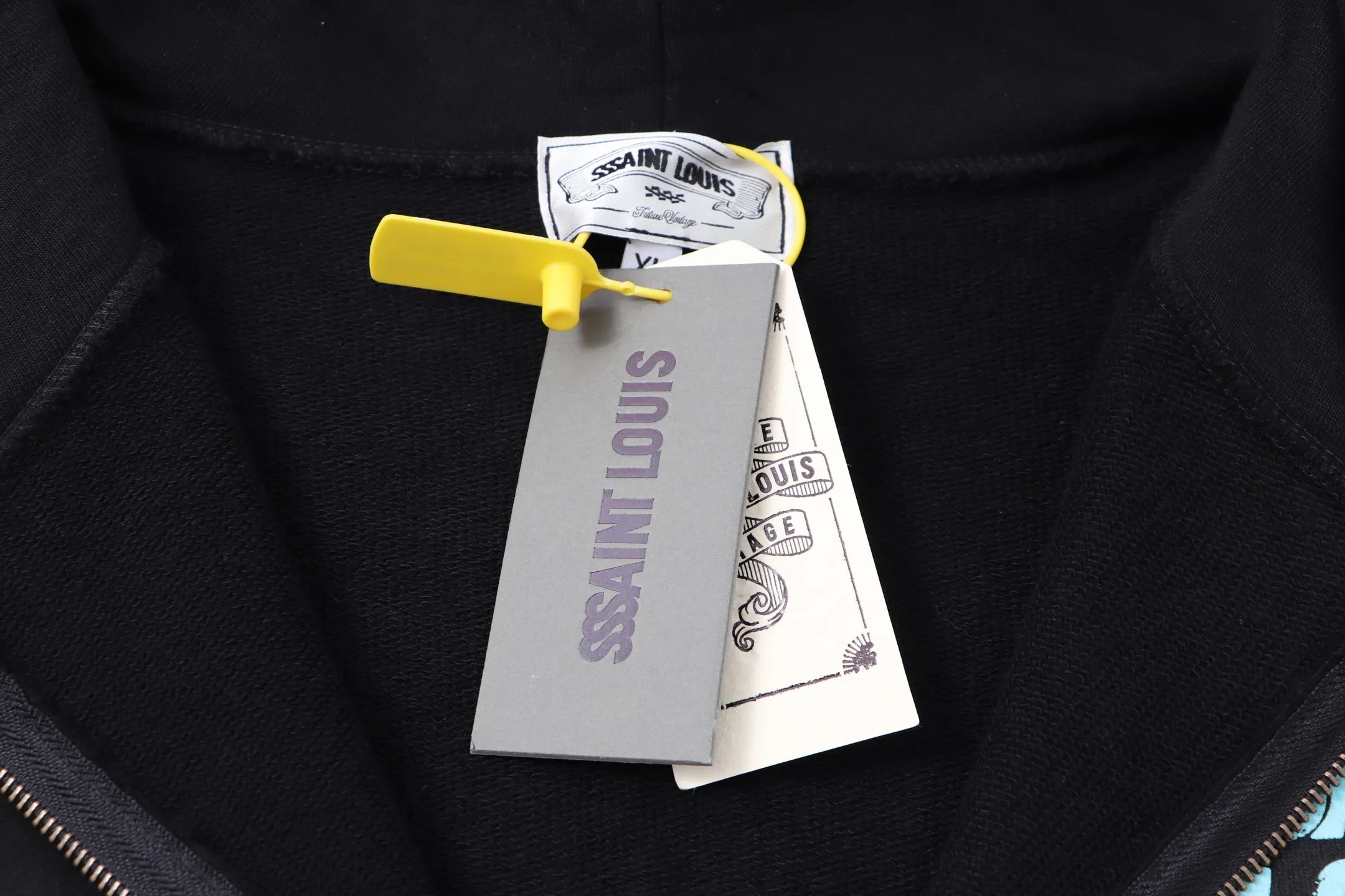 Style No. S111 P320💰 (450g version) SSSAINT LOUIS splash-ink logo long-sleeved zipper hoodie sweatshirt is made of 450g dense cotton fabric, with a loose fit and the same style for men and women. Size S-XL